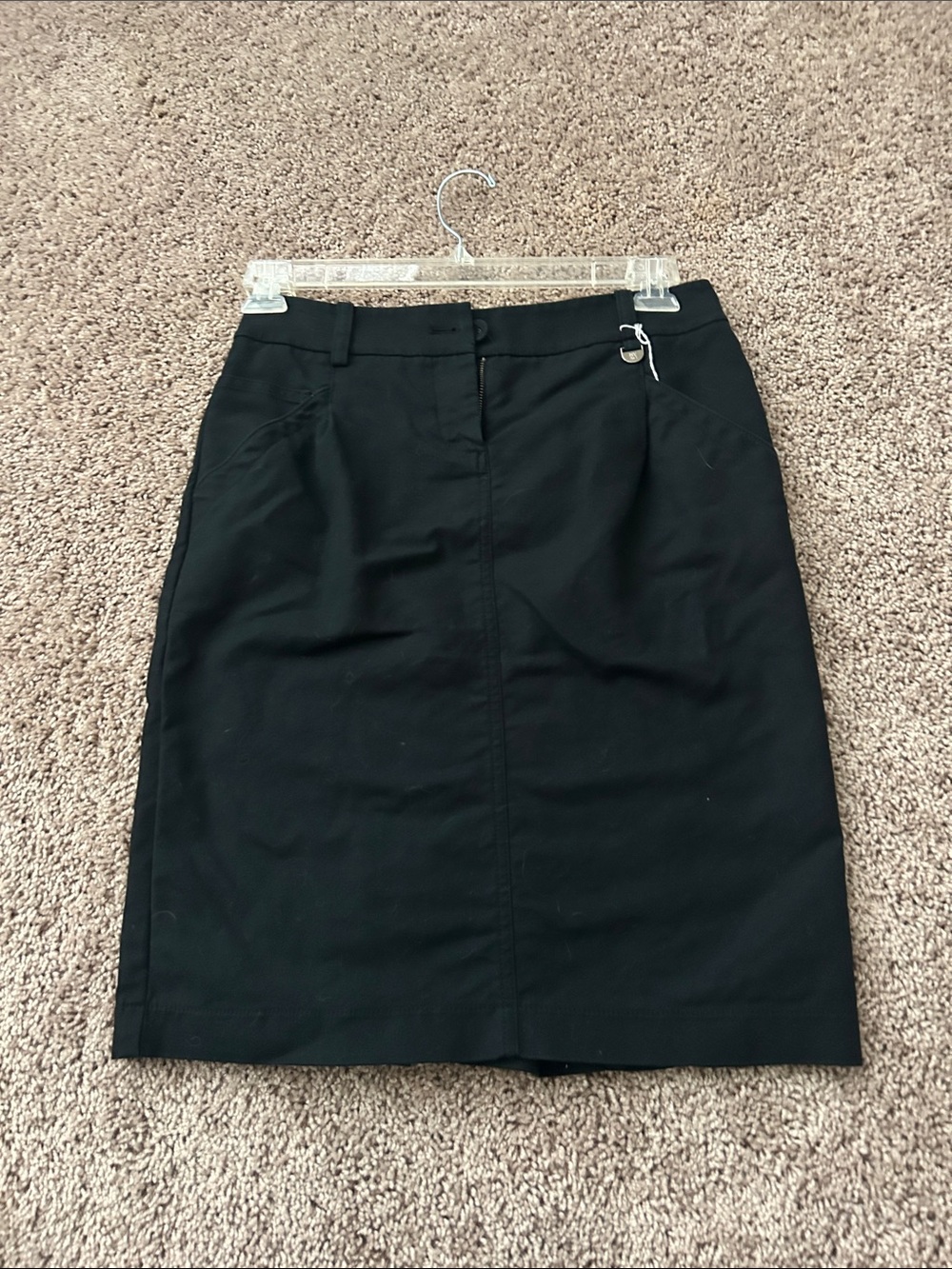New York & Company Black Pencil Skirt with Belt Loop Detail